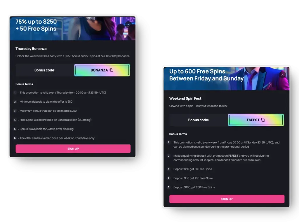 Bet and Play No Deposit Bonus Codes